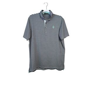 Greyson Golf Polo Shirt Mens Size M Blue White Striped Performance Top N6